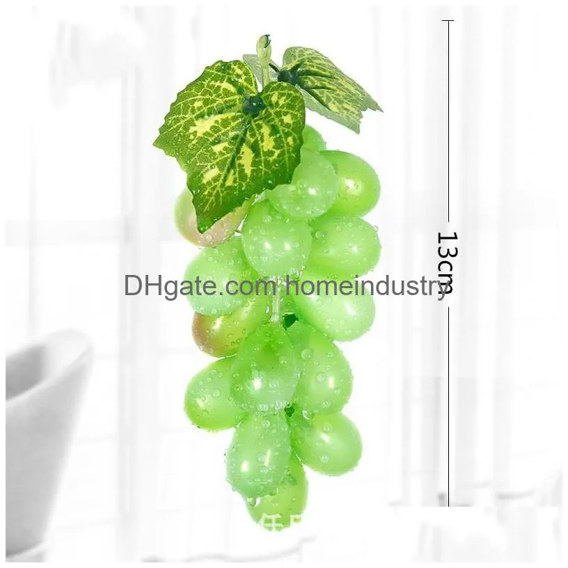 high artificial decorative flowers fruits home decor decoration plastic cement simulated cane grape household with frost false grapes 7 5yx