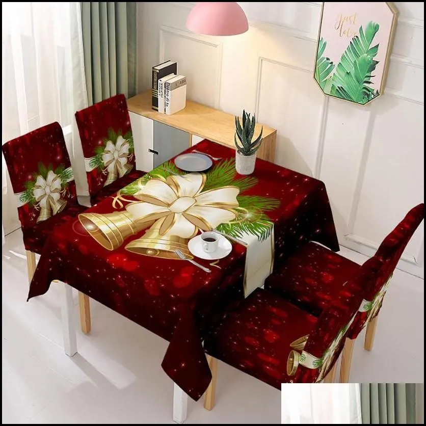 christmas decorations tablecloth chair cover decoration elastic onepiece chaircover absorbent gift