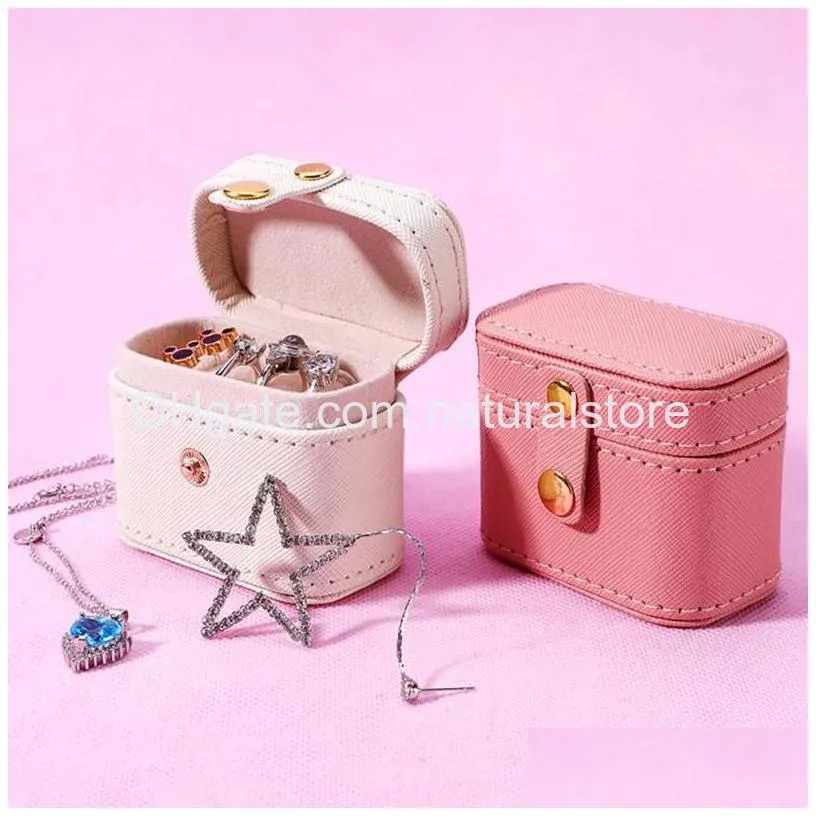 ring box small travel jewelry organizer mini jewelry case portable rings storage boxes gift packaging for girls