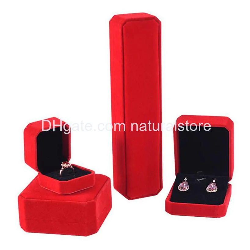 fashion jewelry box set ring earrings bracelet necklace jewelry collection organizer holder gift packing boxes cases