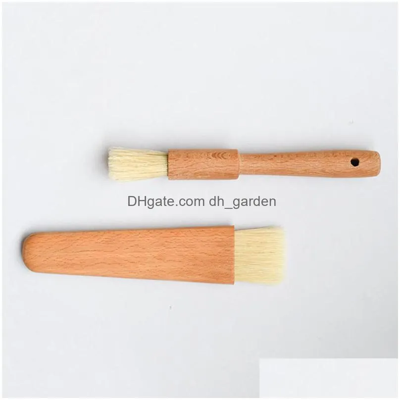 beech butter honey sauce baking brushes wooden bristle bbq brush household kitchen cooking tools