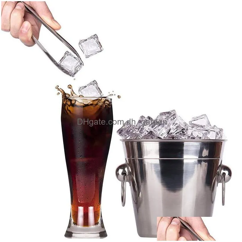 stainless steel ice tongs kitchen bar tools coffee sugar clip multifunction mini ices cube clamp teacup clips
