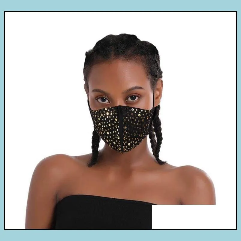 face mask glitter sequin covering sparkly washable reusable bling face covers luxury soft cotton