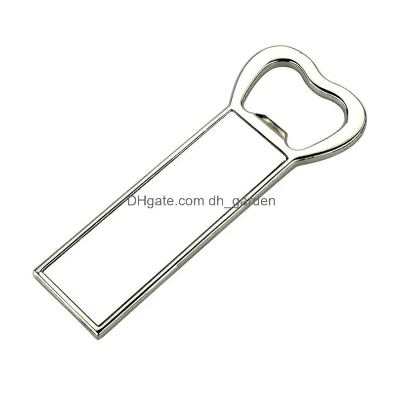 metal sublimation blank beer bottle opener fridge magnet heat transfer portable bar corkscrew household kitchen tool