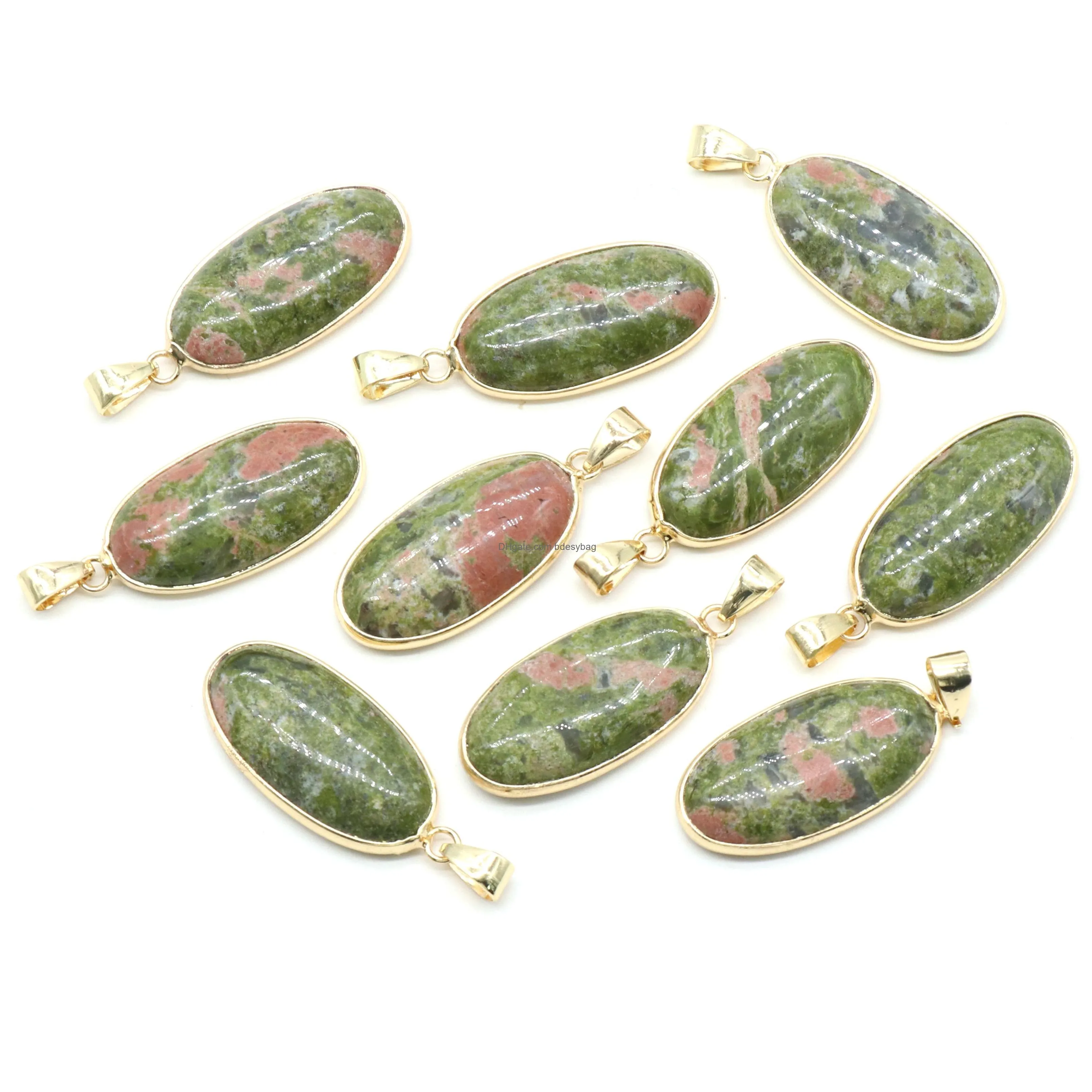 natural stone pendants waterdrop shape mixed stone agate green aventurine chakra healing stones charms for jewelry making necklace