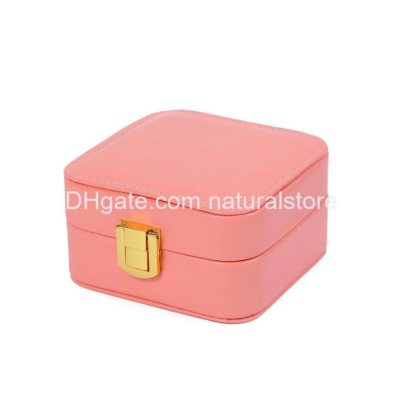 travel jewelry box pu leather jewelry storage case portable jewellery boxes ideal gift for girlfriend and wife