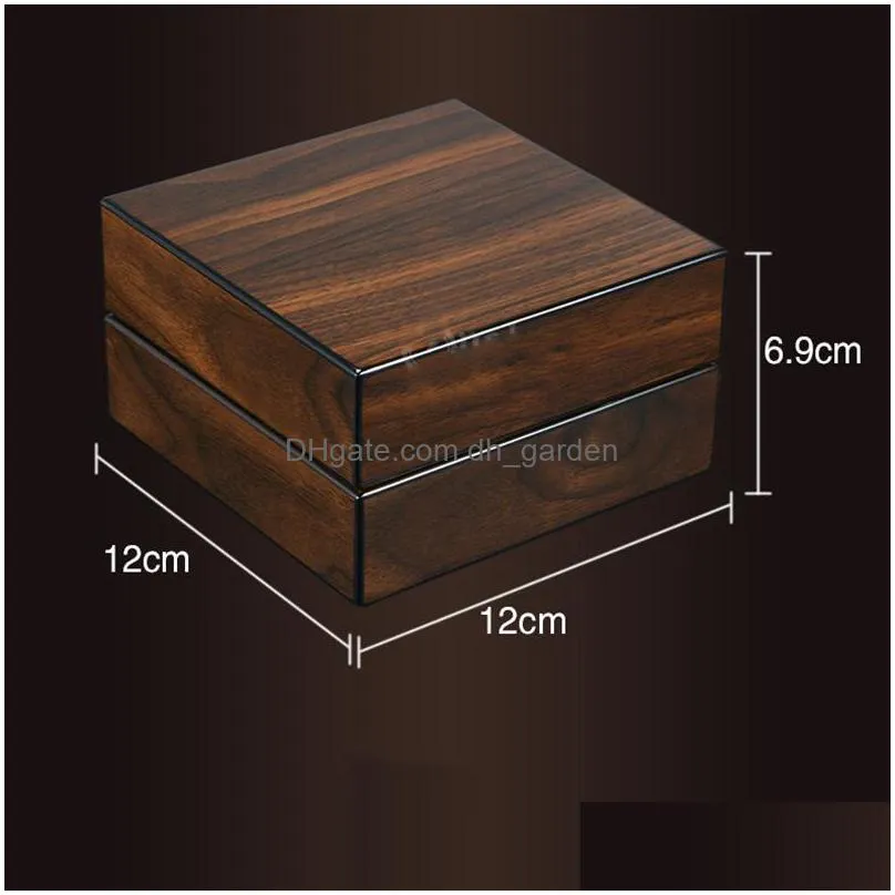 portable walnut cigar ashtray stainless steel cigars cutter wooden box exquisite crafts gift