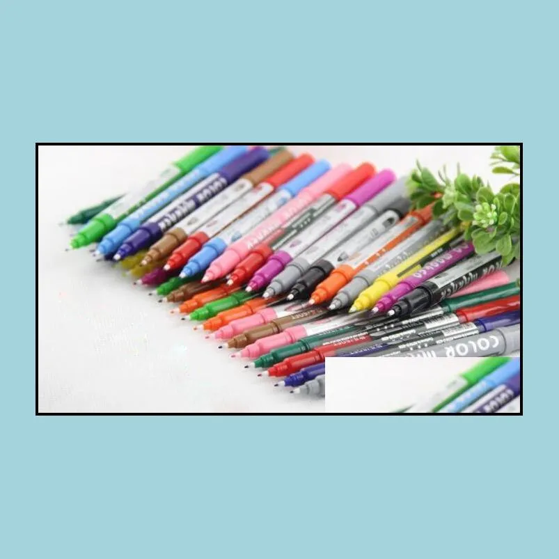 brush double color cartoon pen marker watercolors sketch handpainted pen soft super brush broad twin tip manga ciao