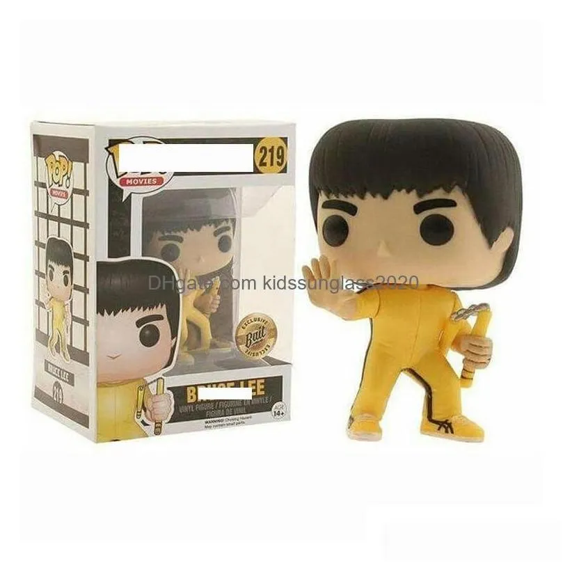 Action Toy Figures Funko Bruce Lee 218 219 Pvc Figure Collectible Model Toys Childrens Birthday Gift Drop Delivery Gifts Dhl8P