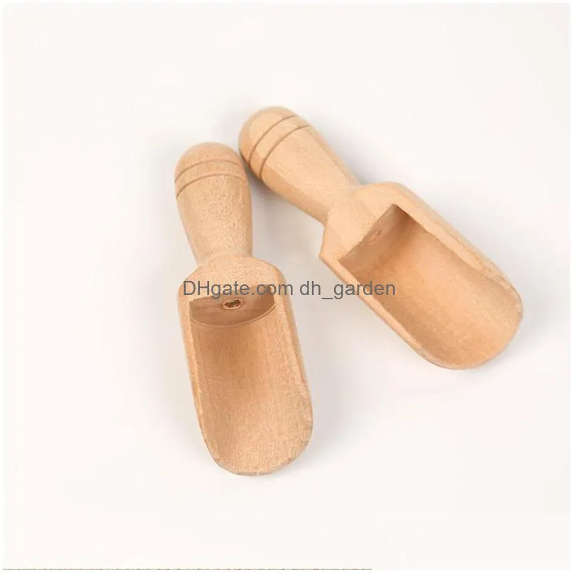 mini wooden scoops bath salt powder detergent spoon candy laundry tea coffee spoons eco friendly wood toy kitchen supplies