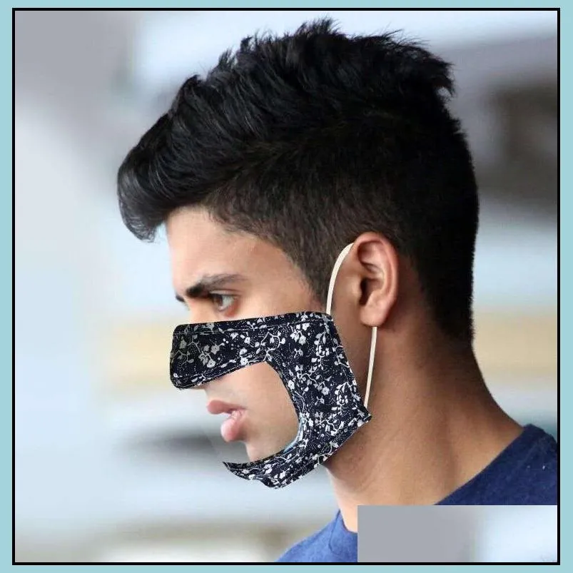 visible mouth face mask with clear window over mouth for lip reading deaf friendl anti dust reusable washable covers wired