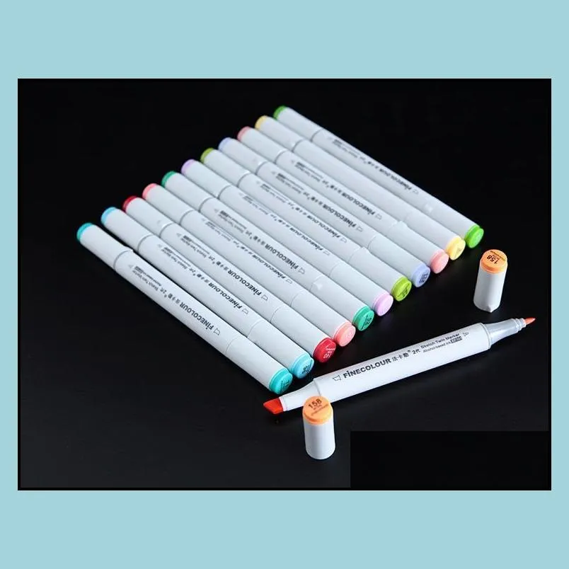 second generation finecolour marker pens finecolour pen sketch handpainted art painting pens total 160colors gift bag pen