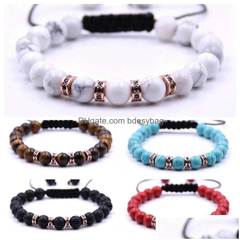 rose gold septum  oil bracelet adjustable beads bracelet lava perfume spread bracelet