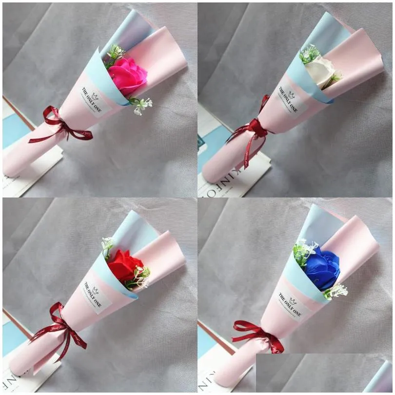 single soap flower rose originality creative woman man soap home fashion accesories flowers activity valentines day gift 1 8cz k2