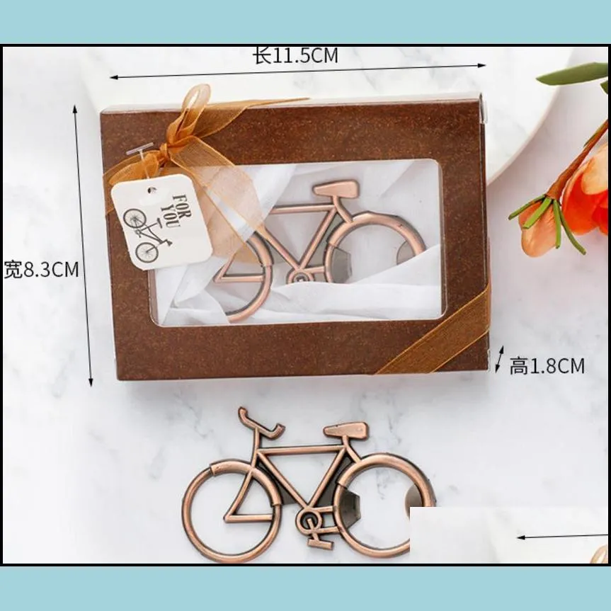 bike bottle opener gifts for wedding party favors hipsters bicycle craft decor in gift box vintage brown metal