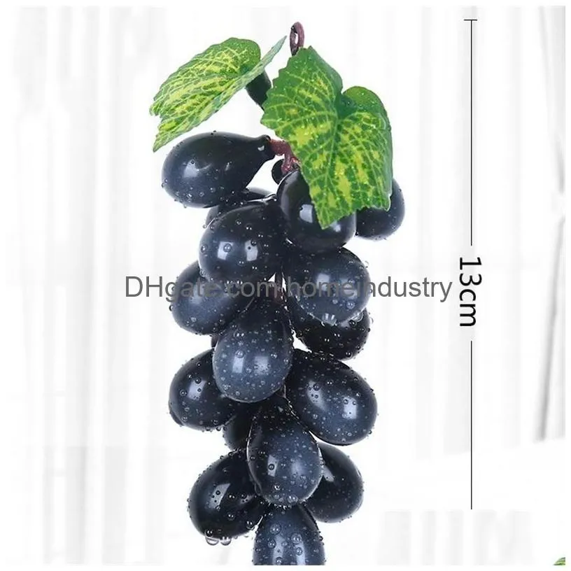 high artificial decorative flowers fruits home decor decoration plastic cement simulated cane grape household with frost false grapes 7 5yx