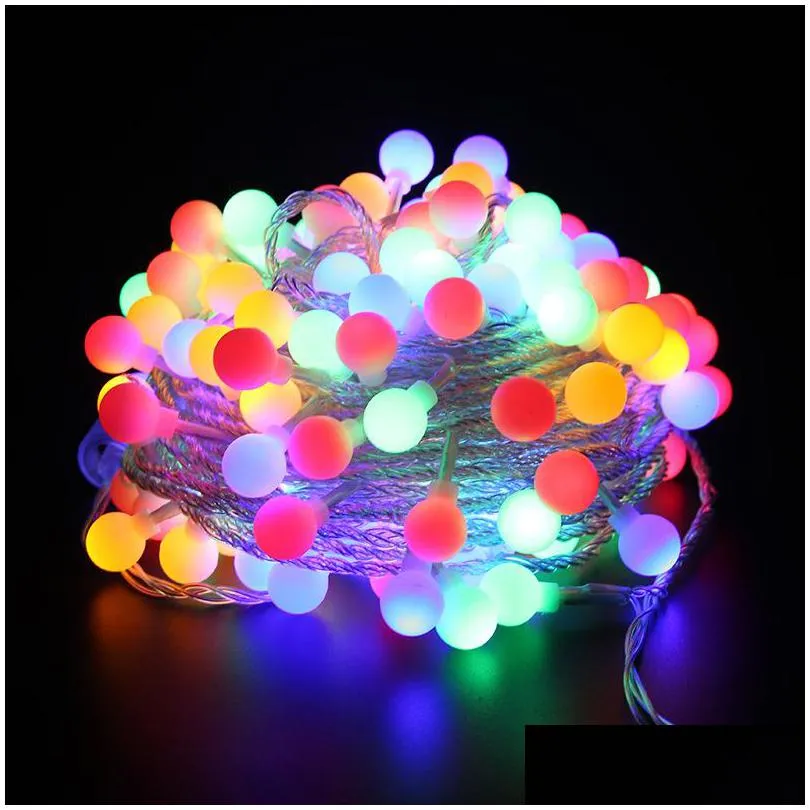 led bead lamp strings transparent line string lights pvc copper wire coloured lighting chains battery decorate room christmas new 4 5rb2