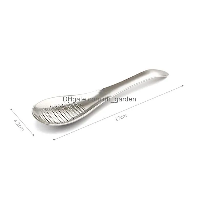 stainless steel spoon ginger grinder household kitchen tools melons and fruits grinding tool garlic masher