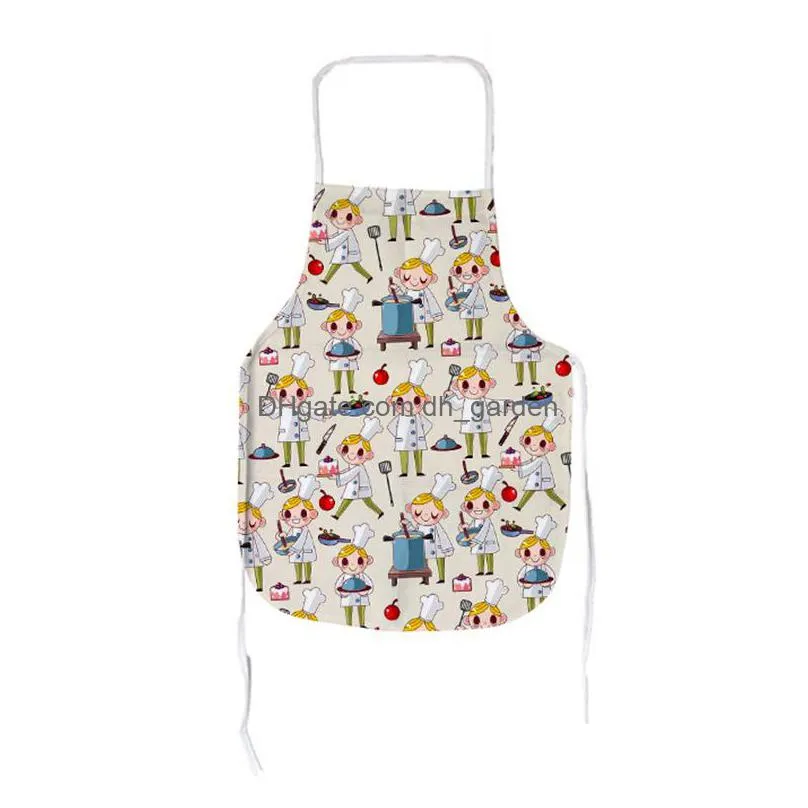 heat transfer kitchen apron polyester home sublimation blank half length sleeveless aprons diy creative gift 70x48cm