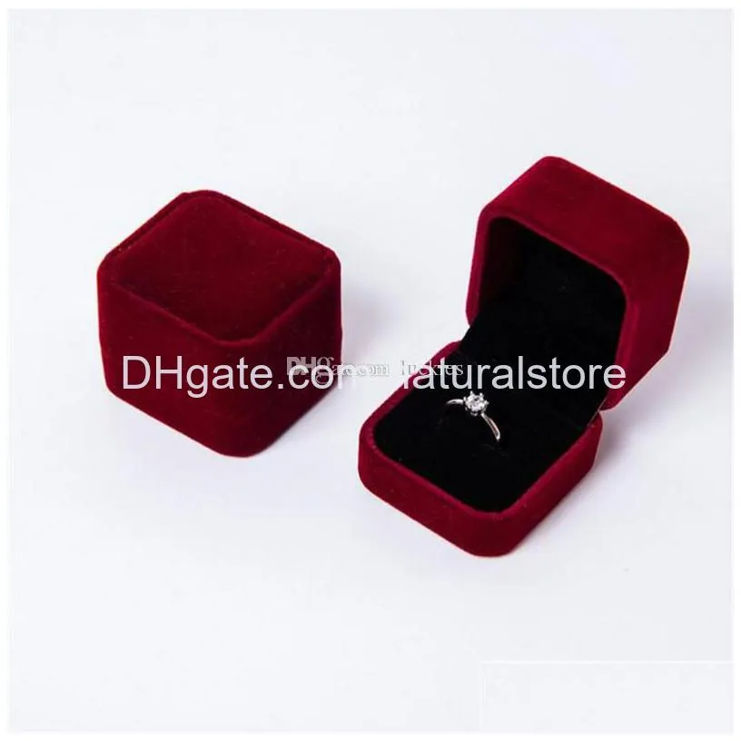 fashion ring boxes wedding engagement earrings box cases jewelry display case valentine gift package