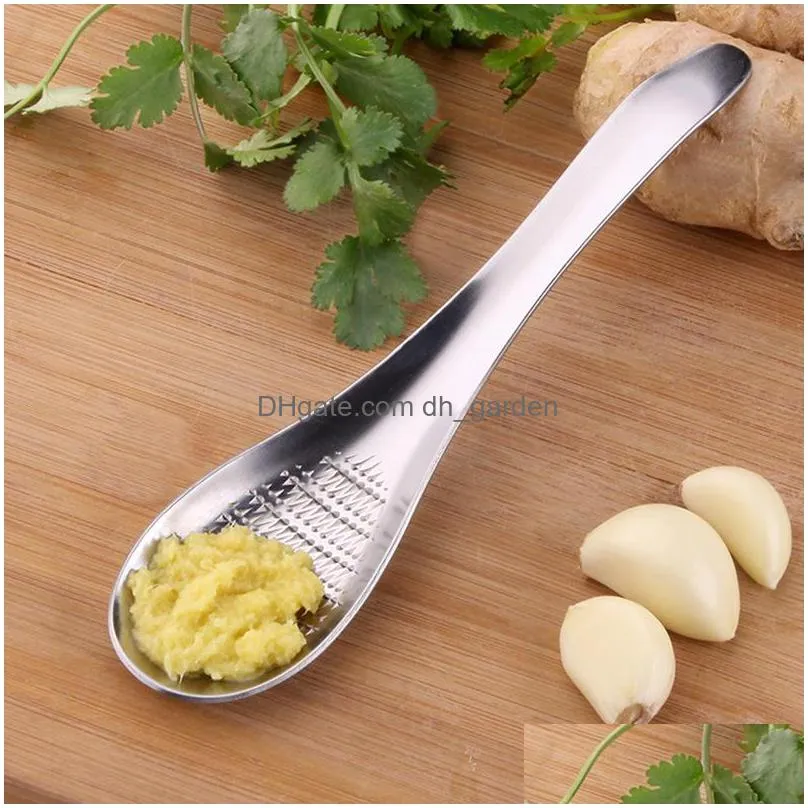 stainless steel spoon ginger grinder household kitchen tools melons and fruits grinding tool garlic masher