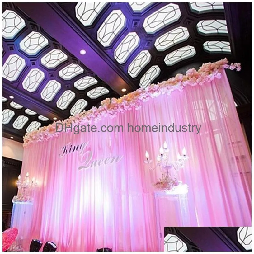 party decoration background drape wall valane backcloth for festival celebration wedding stage performance backdrop practical silk cloth curtain 70by2