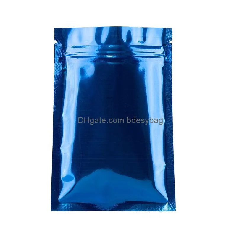 6 size aluminum foil flat selfseal bags resealable food snack powder salt corn tea gifts heat sealing packaging pouches lx5441