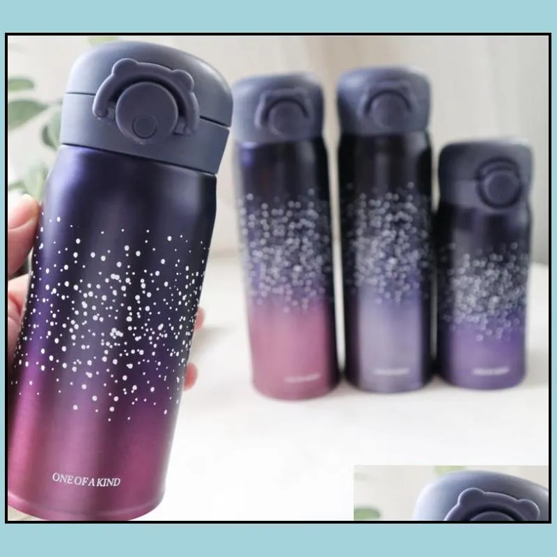 starry sky 304 stainless steel vacuum cup thermos water bottle flasks insulated cup travel bottle gift drinkware 500ml 350ml