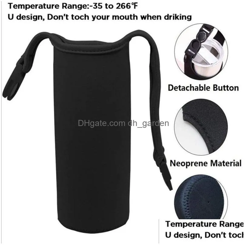 30oz neoprene tumbler cup bottle holder party favor fashion printing outdoor portable water cup tote bag