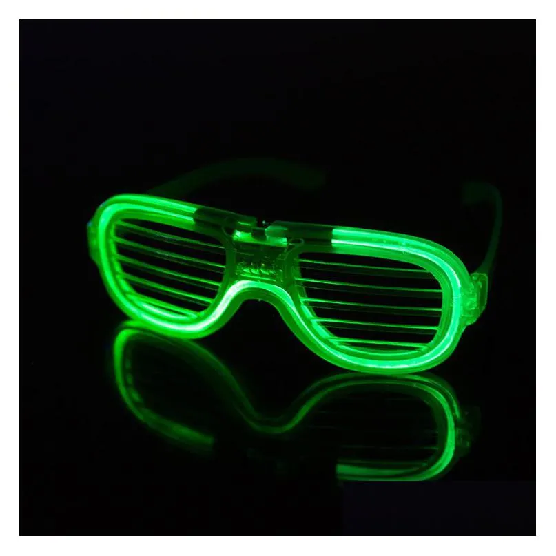 party supplies led glasses cold light glint luminescence plastic window shades shape spectacles birthday flash eyeglass sunglasses 2 7hg c