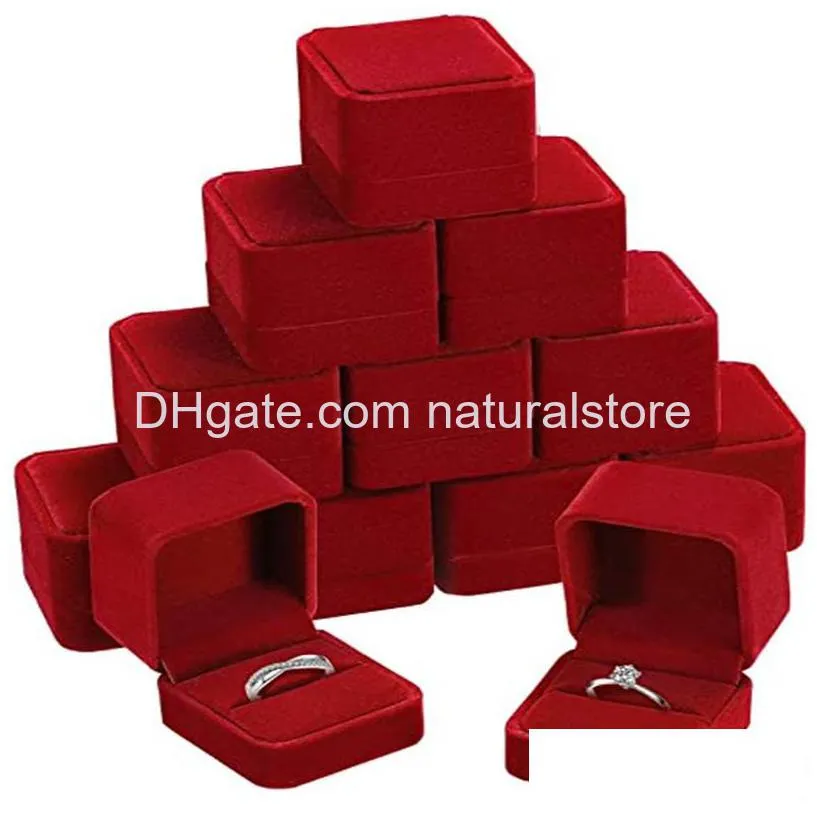 fashion ring boxes wedding engagement earrings box cases jewelry display case valentine gift package