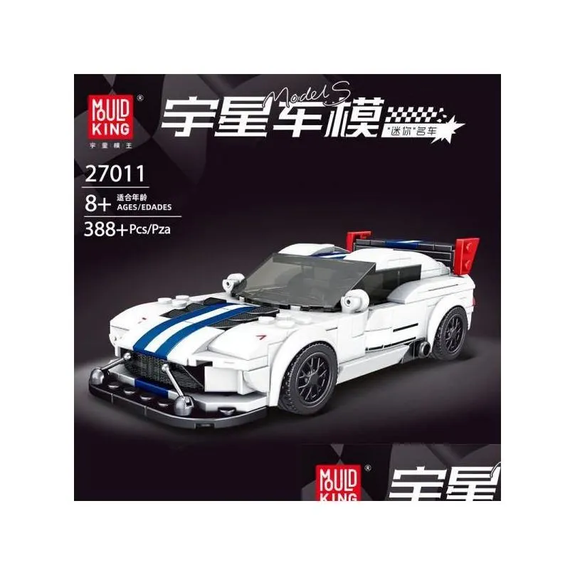 Lepin Blocks Mod King 27011 Movie Game Technic Static Version Dodge Viper Acr Roadster Building 388Pcs Bricks Toys For Kids Drop Del