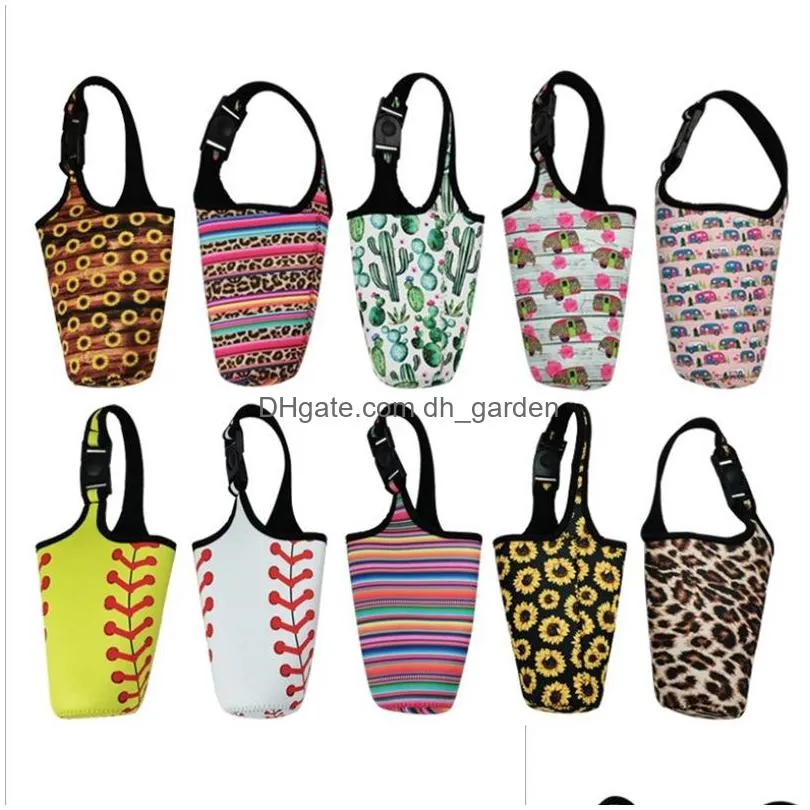 30oz neoprene tumbler cup bottle holder party favor fashion printing outdoor portable water cup tote bag