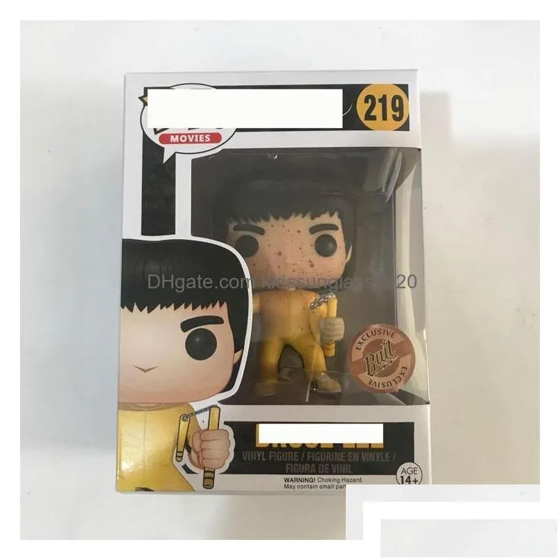 Action Toy Figures Funko Bruce Lee 218 219 Pvc Figure Collectible Model Toys Childrens Birthday Gift Drop Delivery Gifts Dhl8P