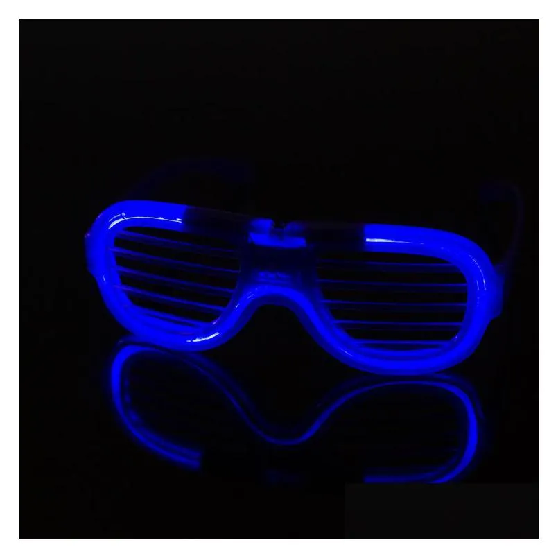 party supplies led glasses cold light glint luminescence plastic window shades shape spectacles birthday flash eyeglass sunglasses 2 7hg c