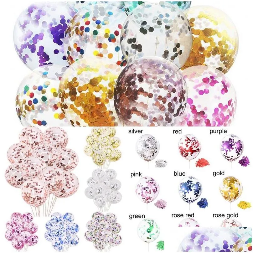 sequins balloon birthday balloons party supplies 12 inches magic power paper scraps five pointed star fashion 0 23yc f2