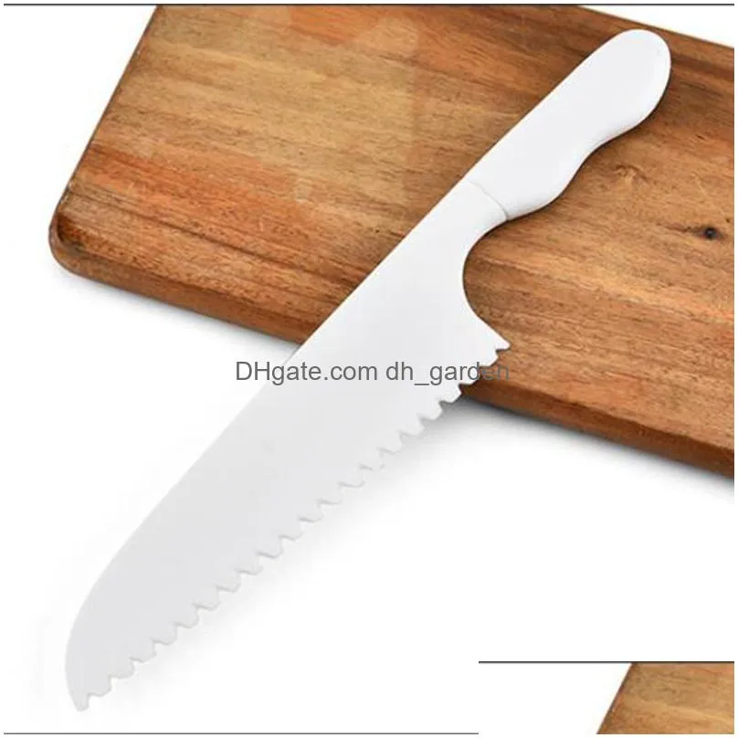 plastic kitchen knifes child safe for knife lettuce salad serrated cutter diy cake knife 28.5x5cm