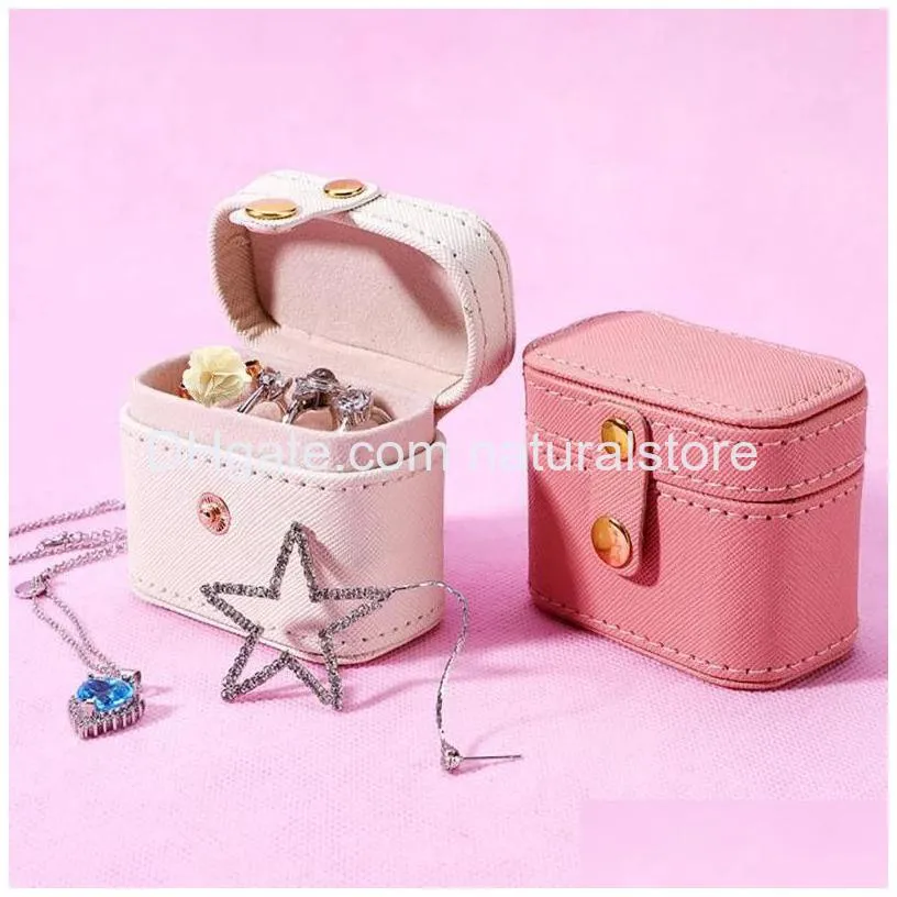 ring box small travel jewelry organizer mini jewelry case portable rings earrings storage boxes gift packaging for girls