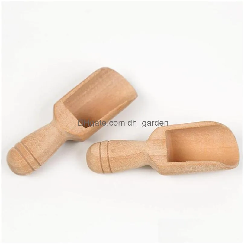 mini wooden scoops bath salt powder detergent spoon candy laundry tea coffee spoons eco friendly wood toy kitchen supplies