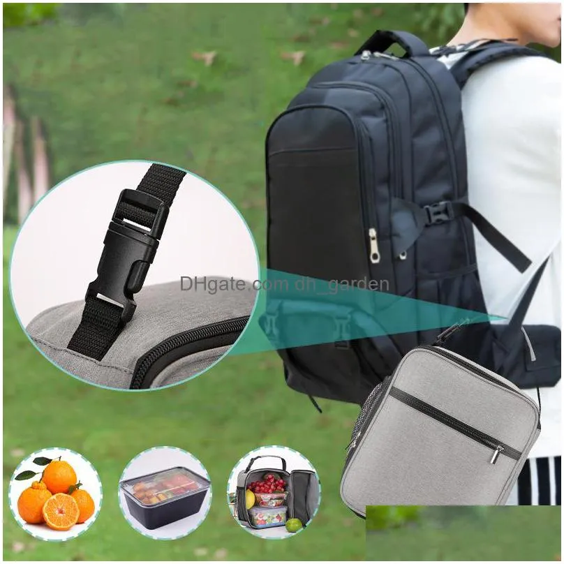 oxford cloth lunch bag portable outdoor picnic lunchs box student tableware multipurpose dinner bags