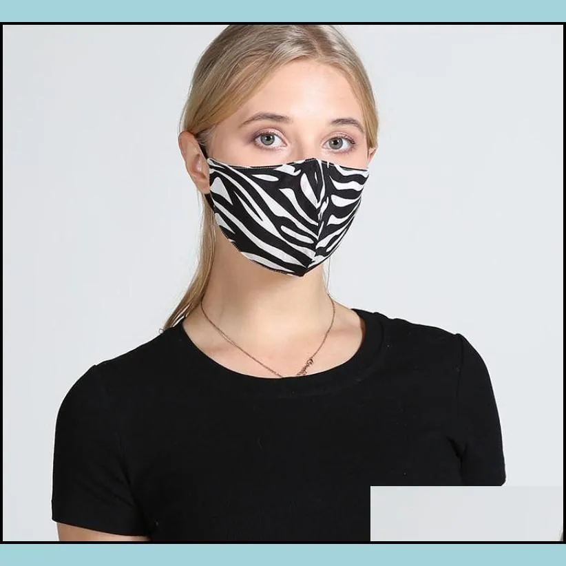 stylish cotton face mask animal print leopard cheetah zebra camouflage double layers face mouth cover washable reusable