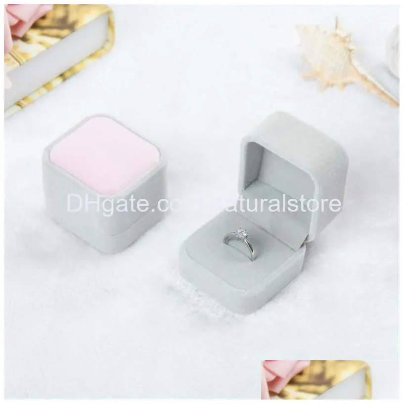 fashion engagement ring box wedding jewellery earring holder storage boxes gift packing for jewelry