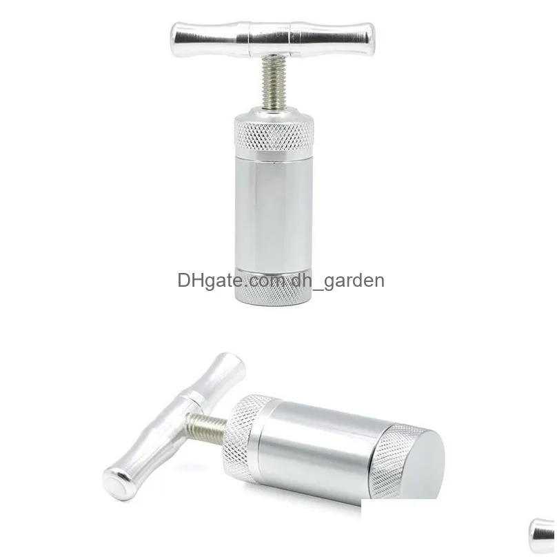 pollen press creative t handle metal smoke grinder aluminum alloy tobacco grinders household smoking accessories