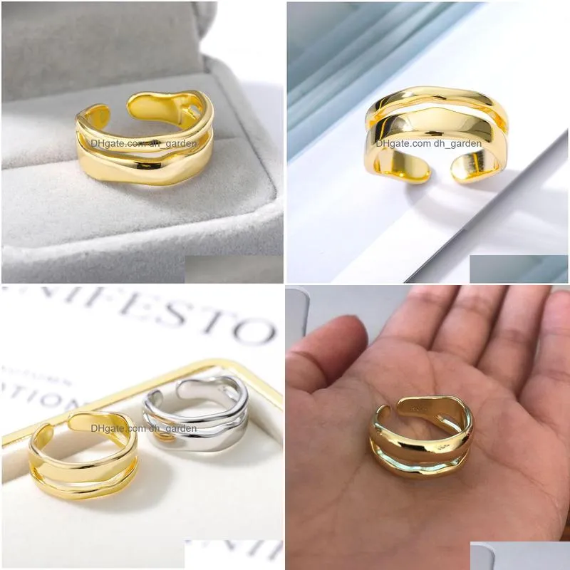 Band Rings Hip Hop Rock Metal Geometry Round Rings Punk For Men Stainless Steel Gold Finger Ring Jewelry Women Accessories M Dhgarden Otoro