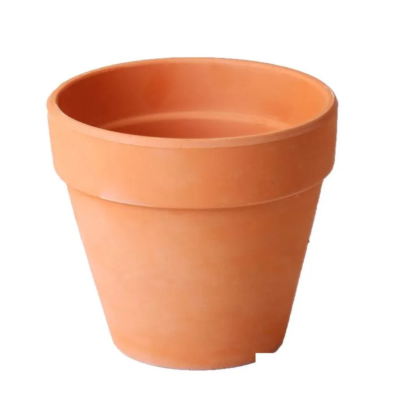 Planters & Pots Low Temperature Ceramic Flower Pots Red Y International Breathable Clay Succent Green Plant Containers Landscape Garde Otjsl