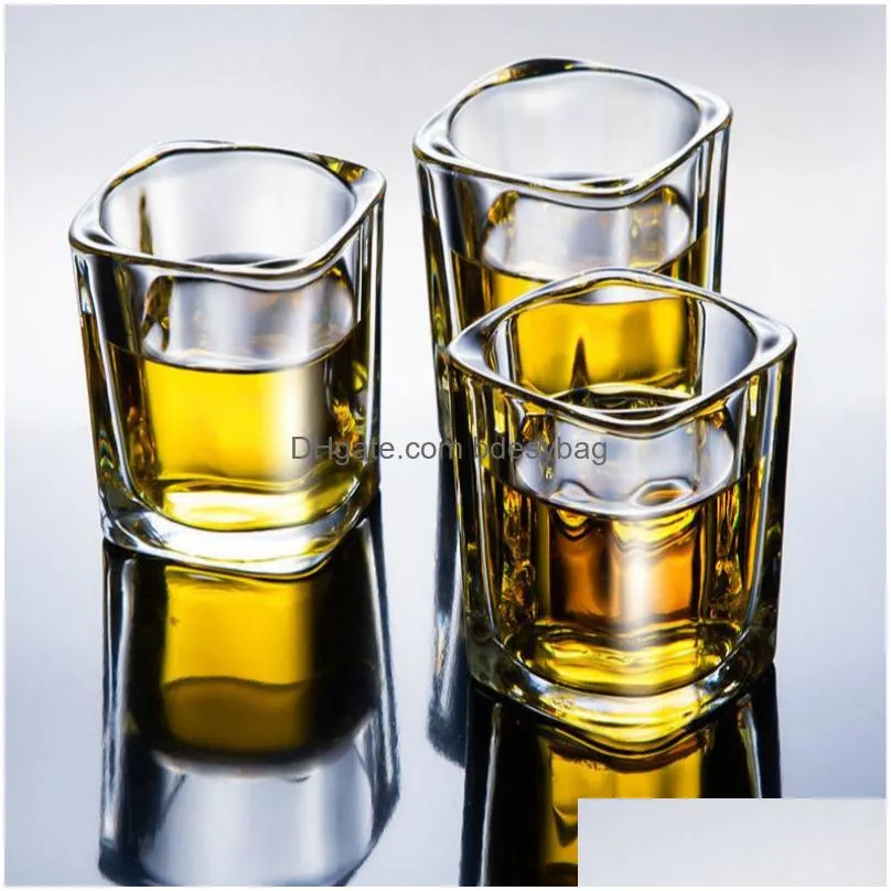 Wine Glasses Thickened Mini Wine Glasses Beer Cup Transparent Whiskey Wines Glass Lead- Crystal Cups Bar Ktv Drinkware Drop Delivery H Dhbxz