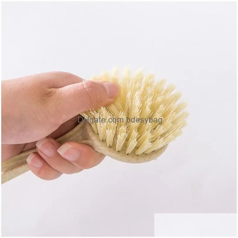 Cleaning Brushes Mtifunction Convenient Practical Kitchen Utensil Cleaning Brush Long Handle Hung Pot Wash Brushes Household Drop Deli Dha5T