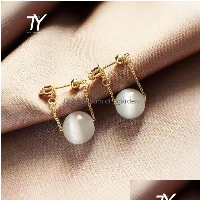 Dangle & Chandelier Simple Elegant Small Pearl Pendant Earrings For Woman Fashion Jewelry Party Ladies Unusual Dangle Earrin Dhgarden Oteqo