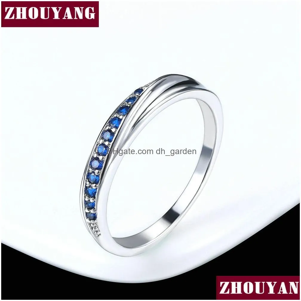 Band Rings Wedding Ring For Women Lovers Simple Cubic Zirconia Rose Gold Color Fashion Jewelry Zyr314 Zyr317 Drop Delivery Je Dhgarden Ot6Cn