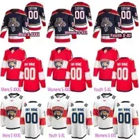 Hockey Jerseys Florida``Panthers custom 62 Brandon Montour 23 Carter Verhaeghe 9 Sam Bennett 13 Sam Reinhart 30 Spencer Knight 52 Mackenzie